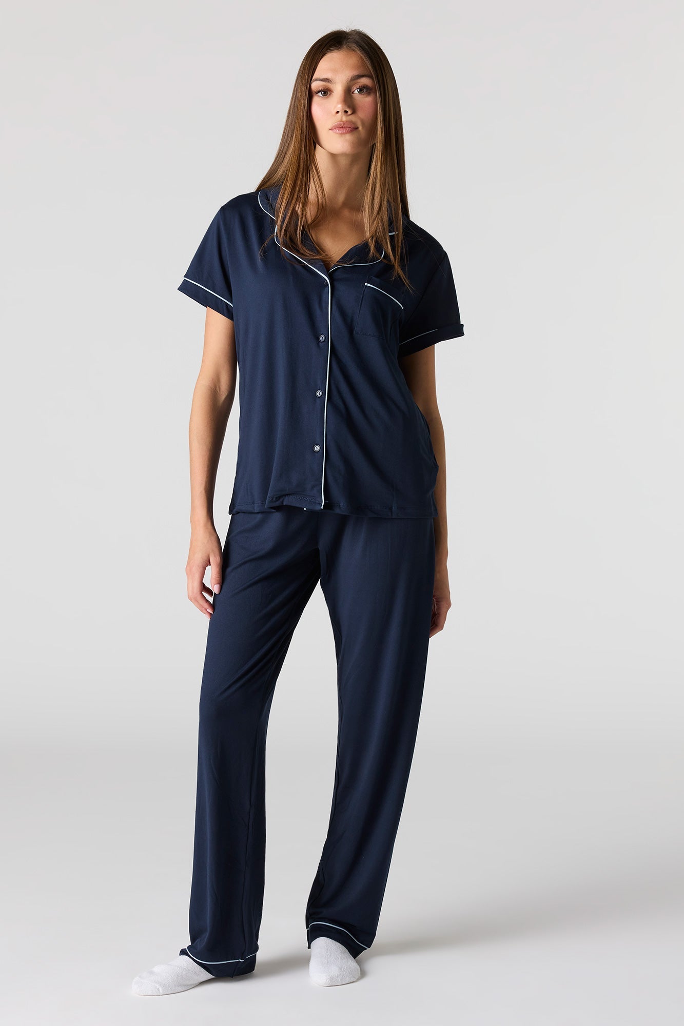 Button-Up Top & Pant Pajama Set