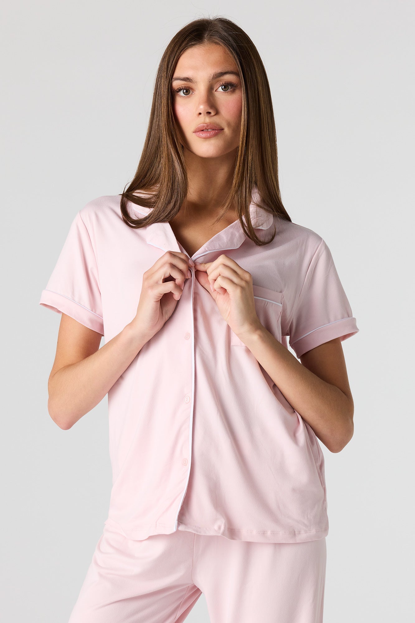 Button-Up Top & Pant Pajama Set
