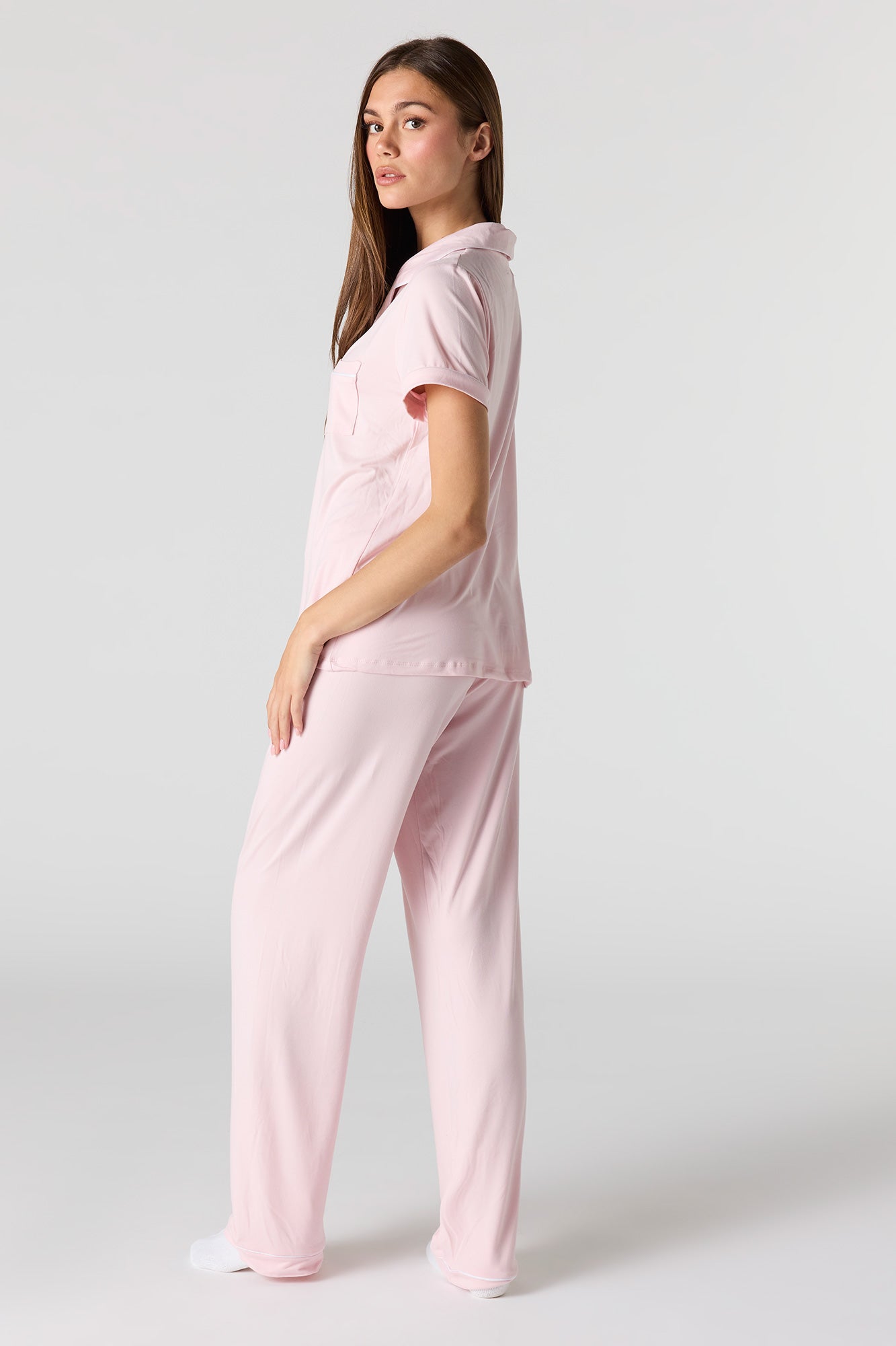 Button-Up Top & Pant Pajama Set