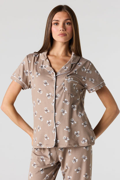 Button-Up Top & Pant Pajama Set