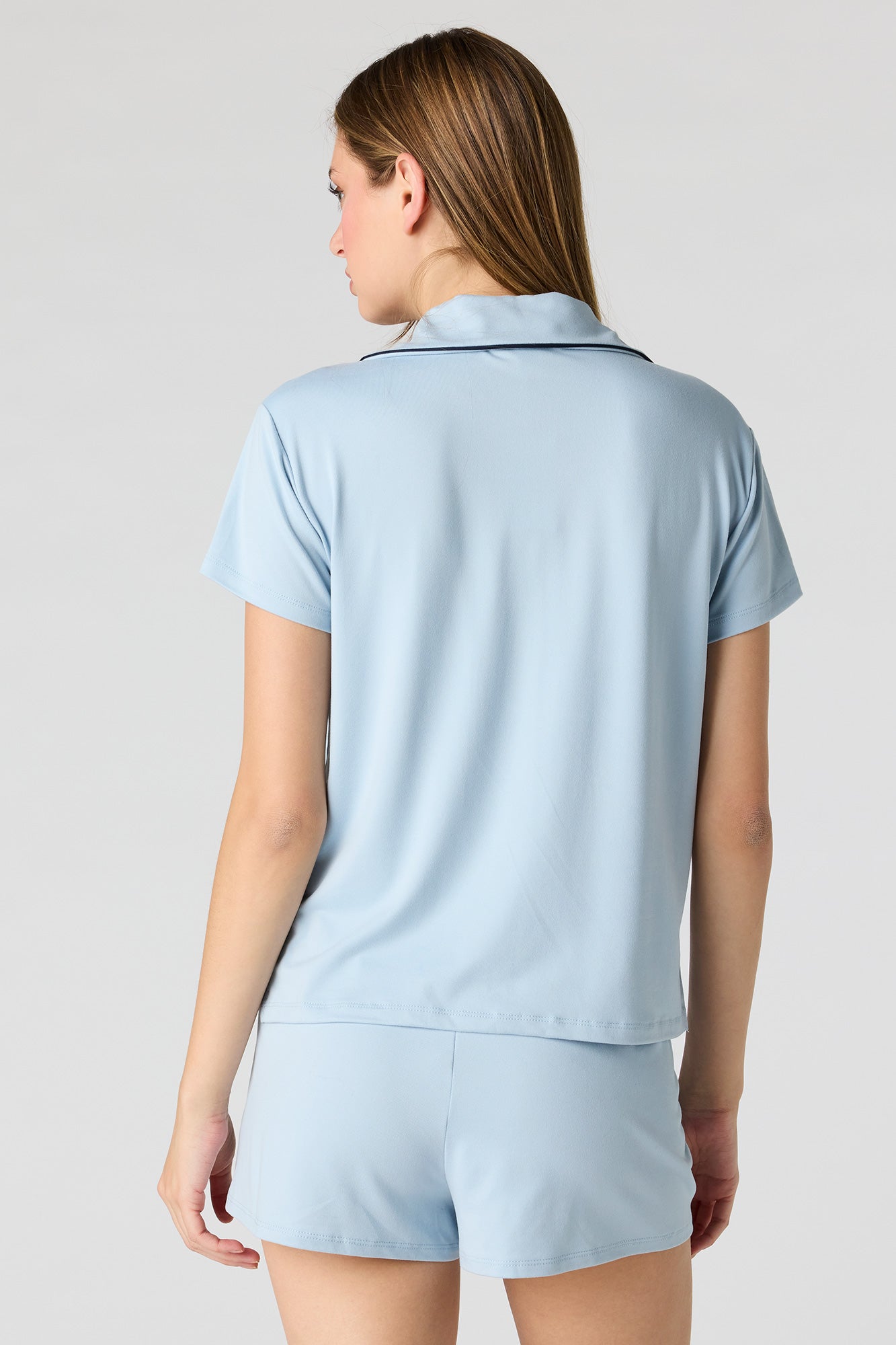 Button-Up Top & Short Pajama Set