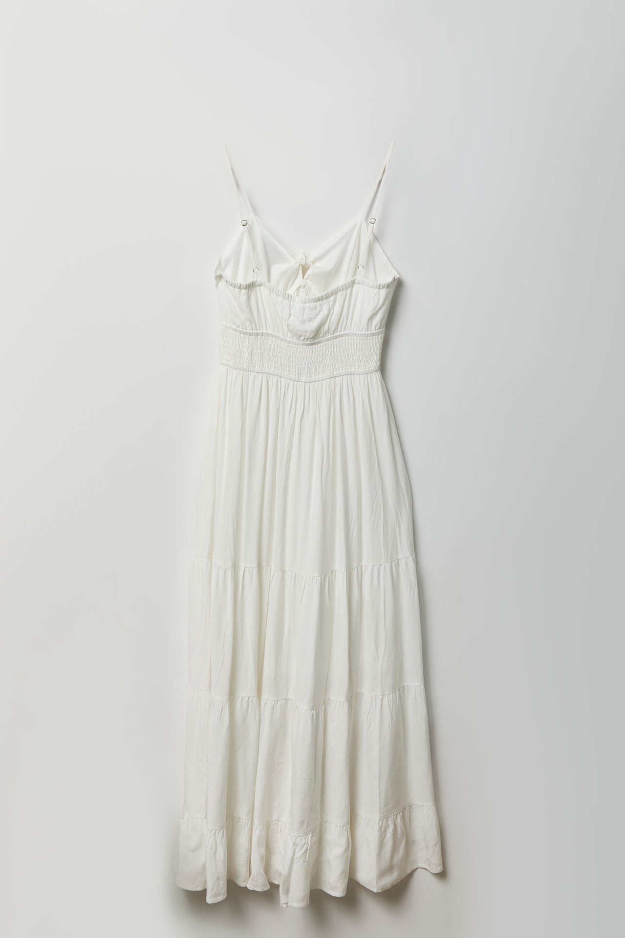 Bow Cinched Waist Tiered Maxi Dress