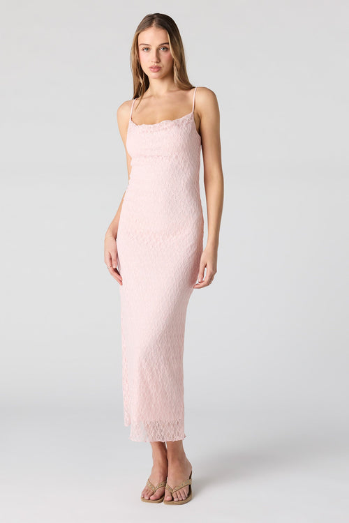 Braless Lace Maxi Dress
