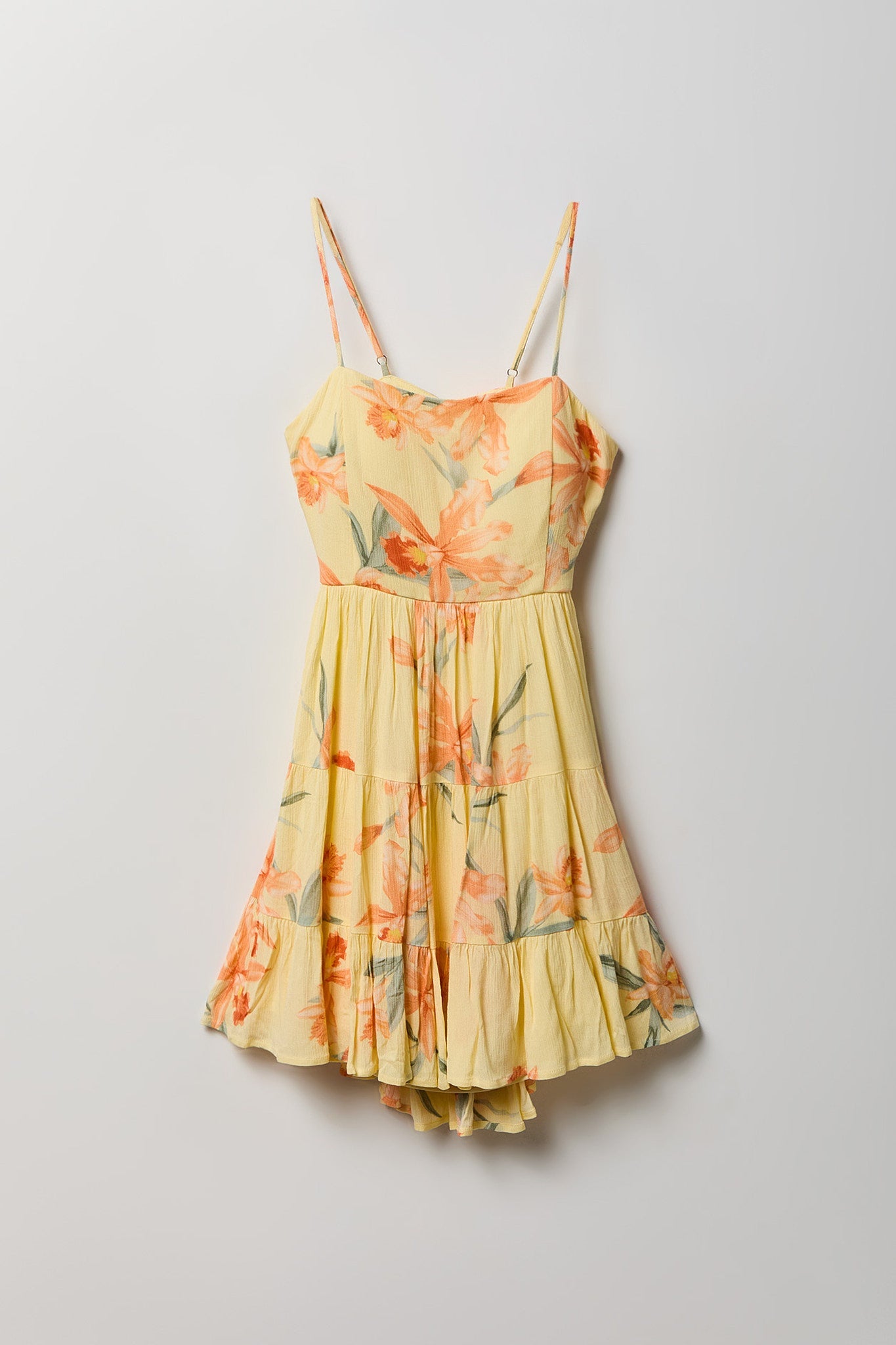 Braless Tie Back Tiered Mini Dress