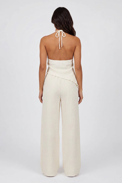 Popcorn Wide Leg Pant