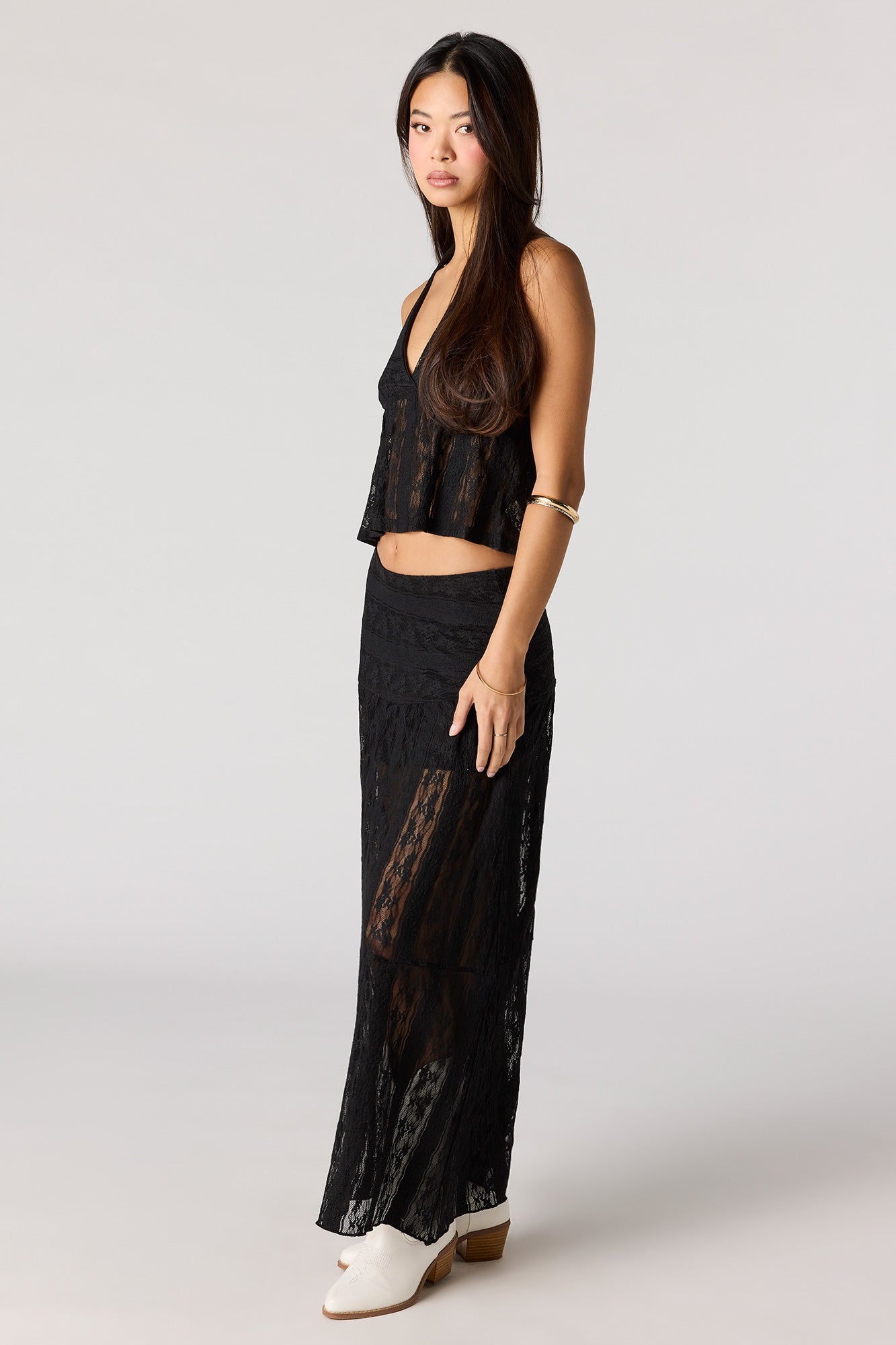 Floral Lace Maxi Skirt