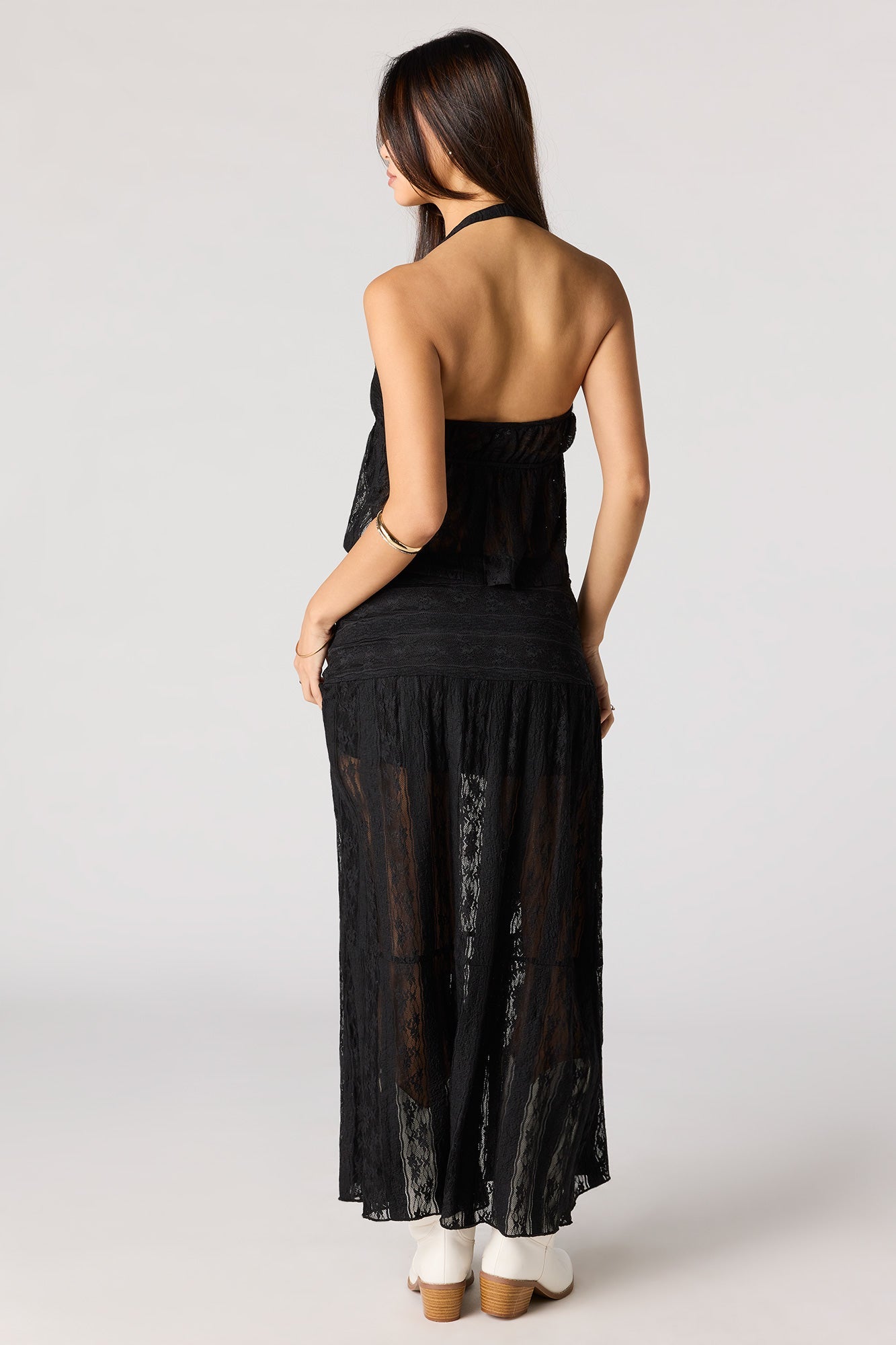 Floral Lace Maxi Skirt