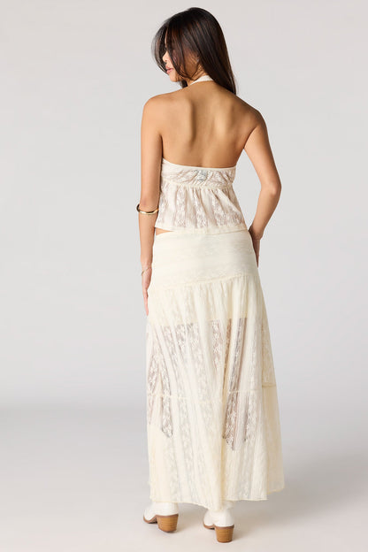 Floral Lace Maxi Skirt