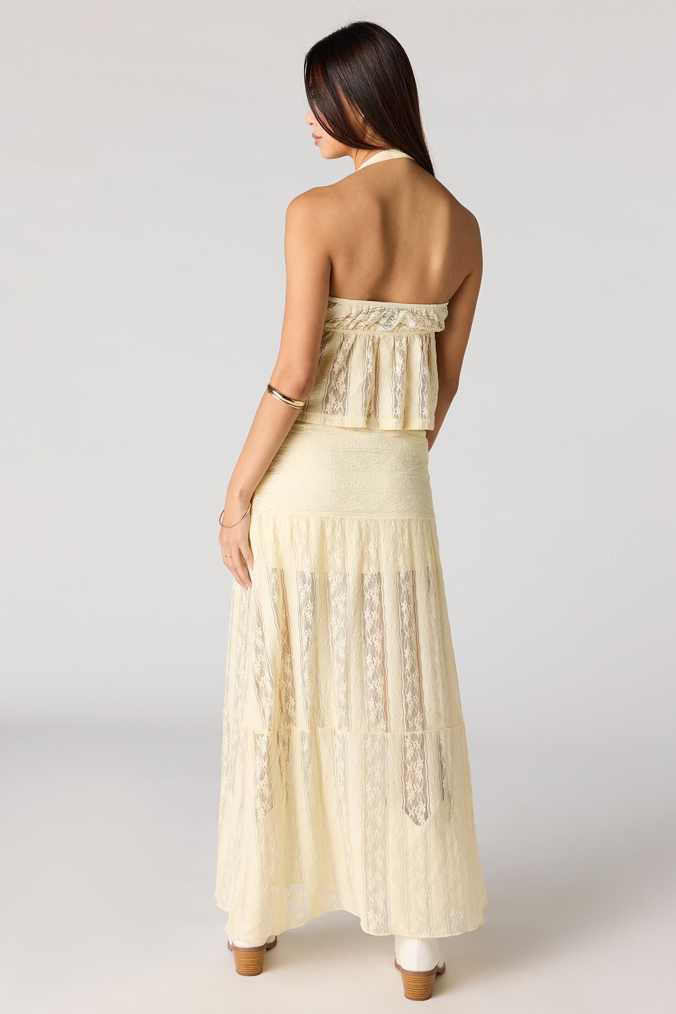 Floral Lace Maxi Skirt
