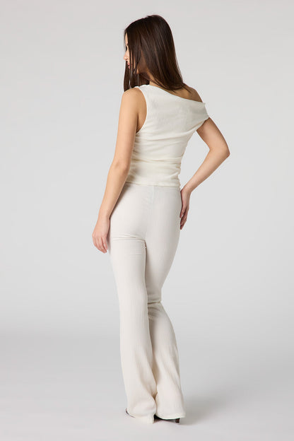 Textured Flare Pant
