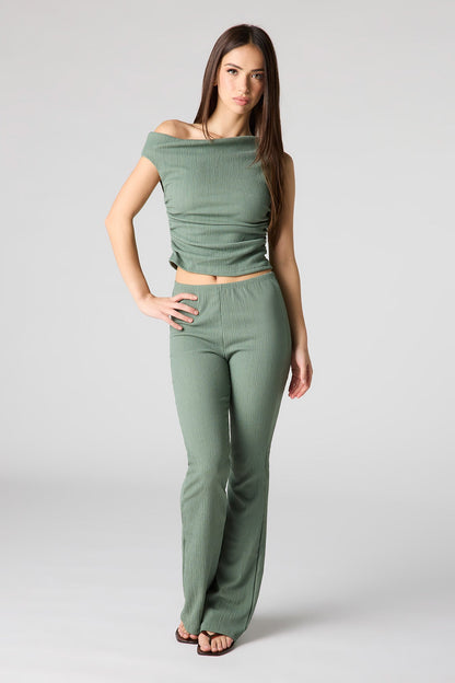 Textured Flare Pant