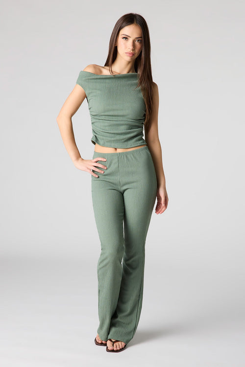 Textured Flare Pant