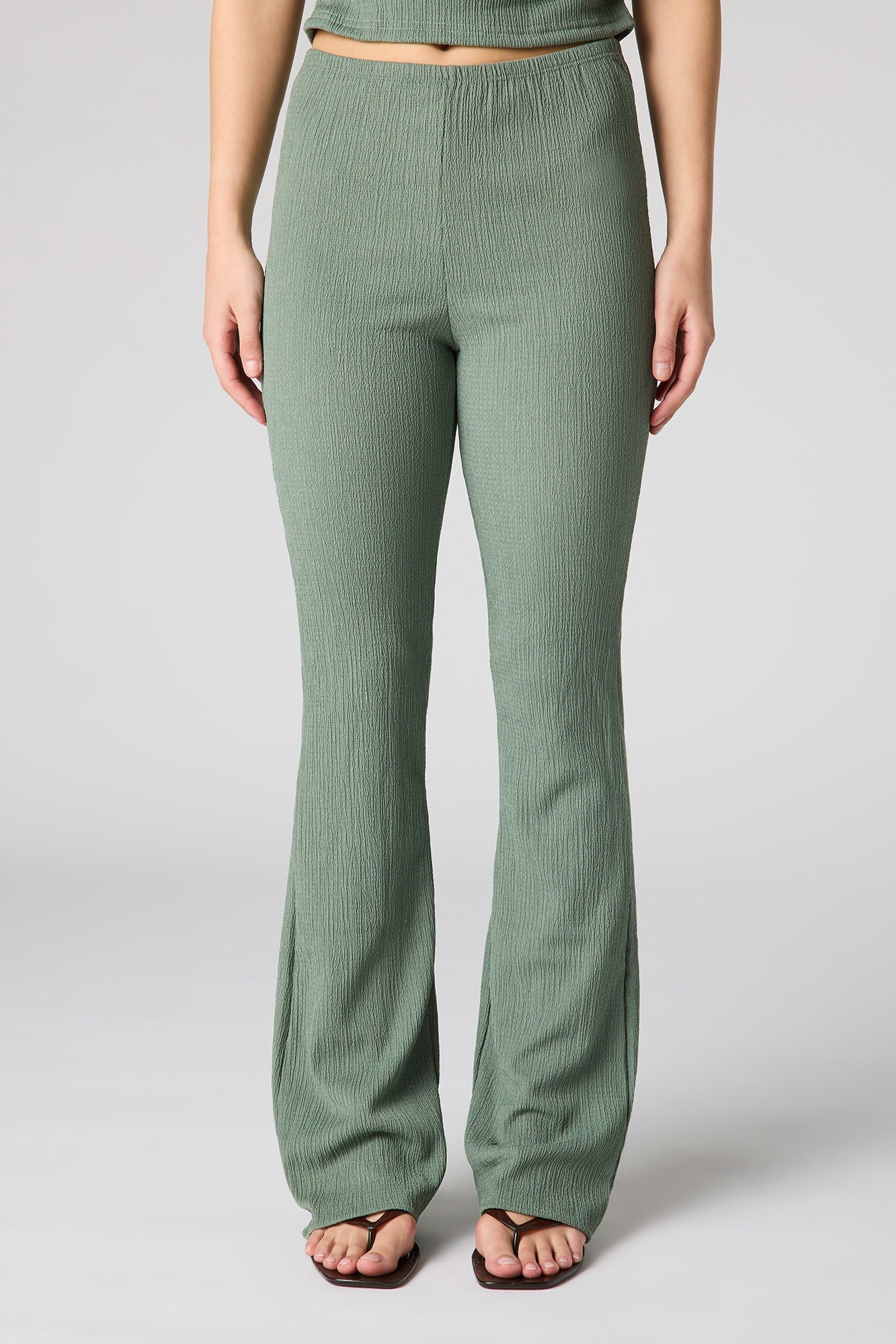 Textured Flare Pant