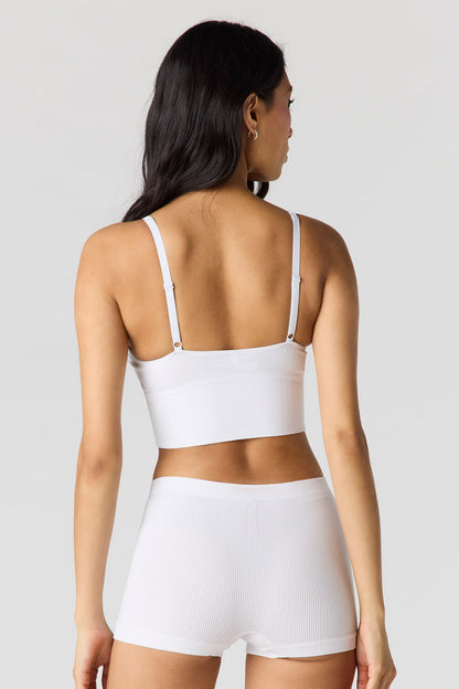 Seamless Ribbed Padded Bralette