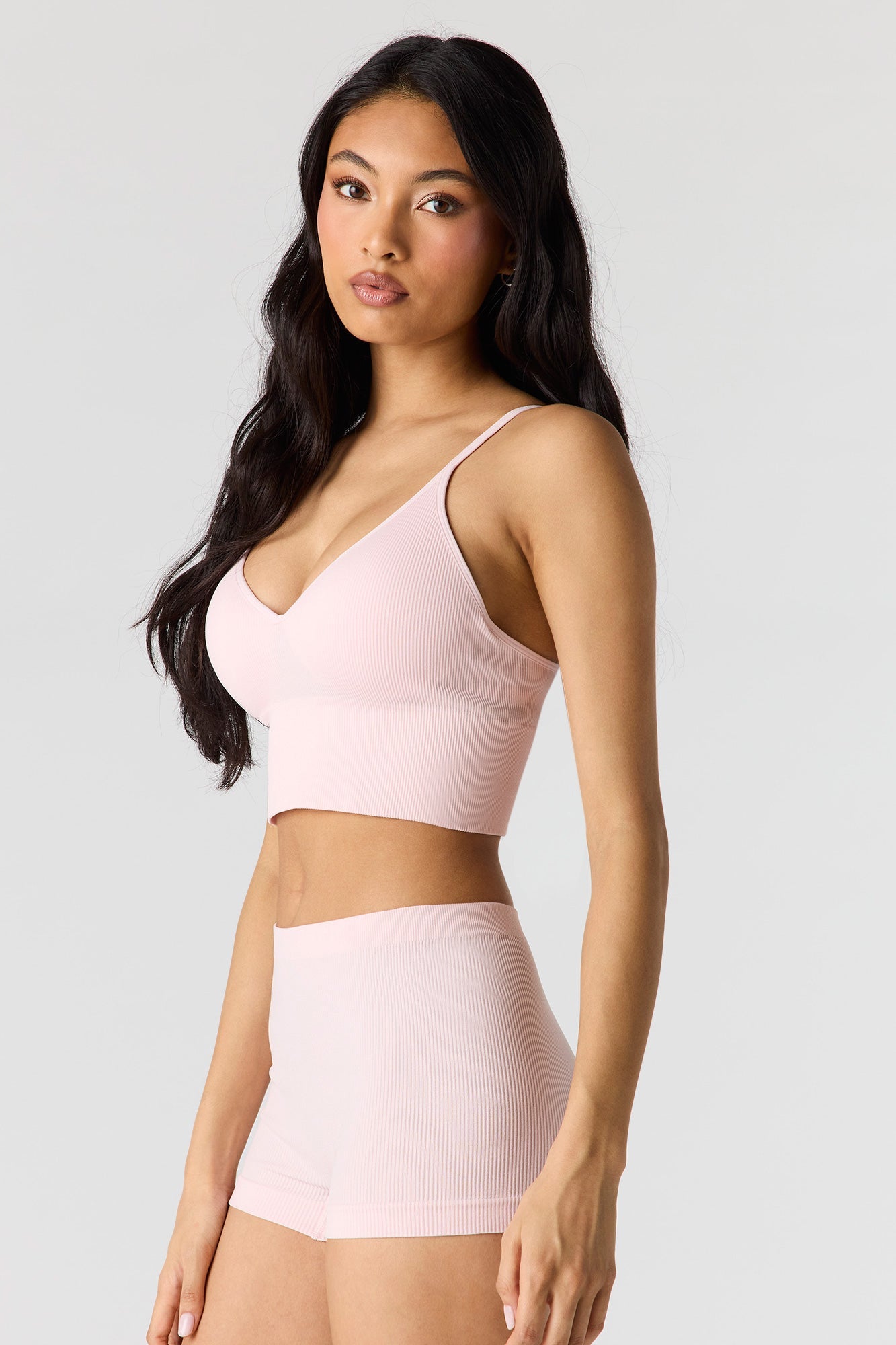 Seamless Ribbed Padded Bralette