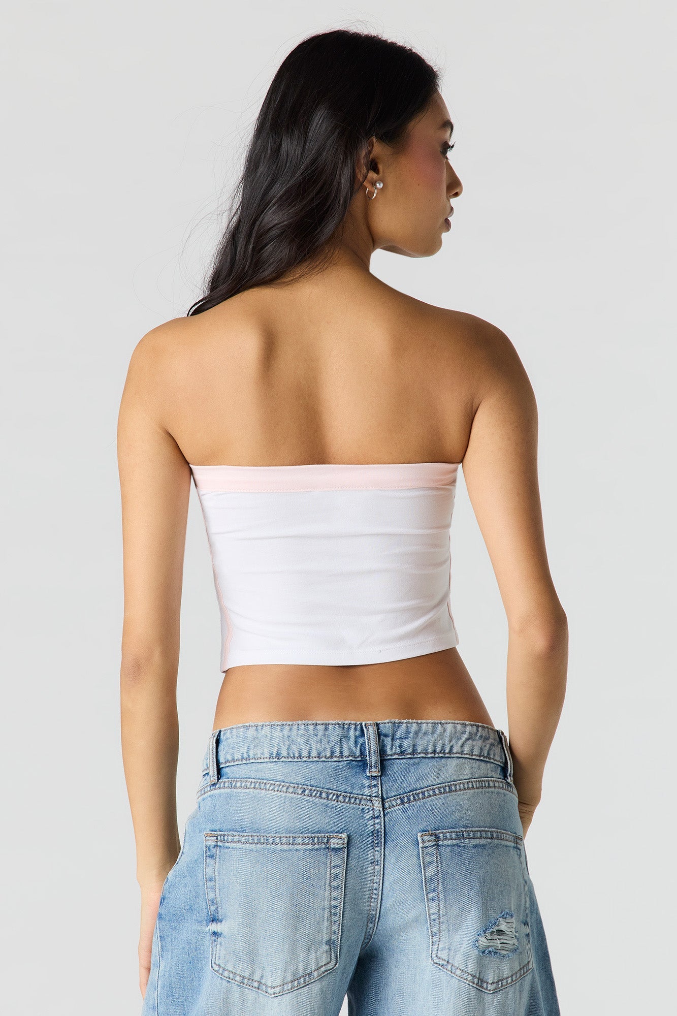 Contrast Graphic Tube Top