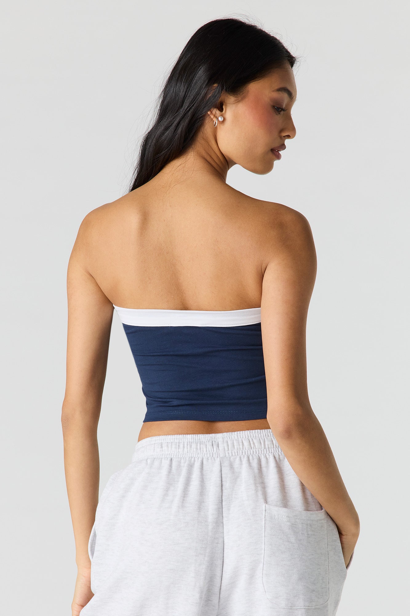 Contrast Graphic Tube Top