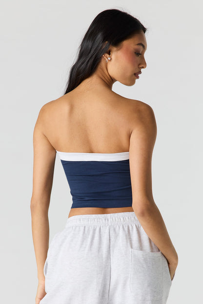 Contrast Graphic Tube Top