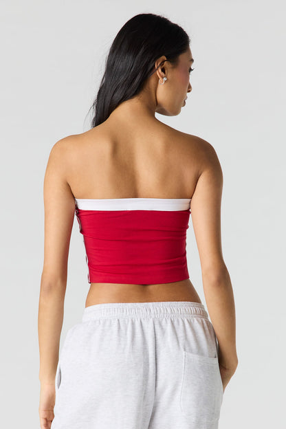 Contrast Graphic Tube Top