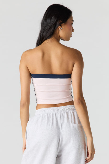 Contrast Graphic Tube Top