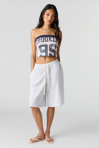 Contrast Graphic Tube Top