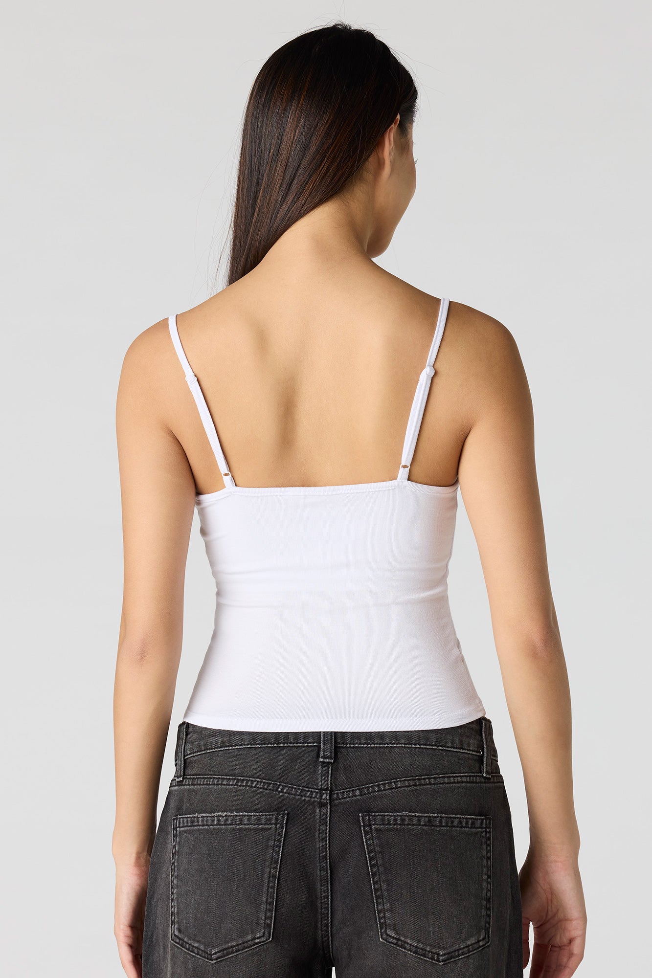 Braless Ribbed Scoop Neck Tank