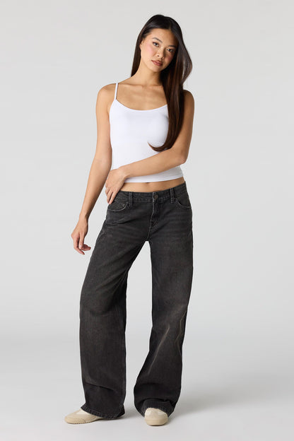 Braless Ribbed Scoop Neck Tank