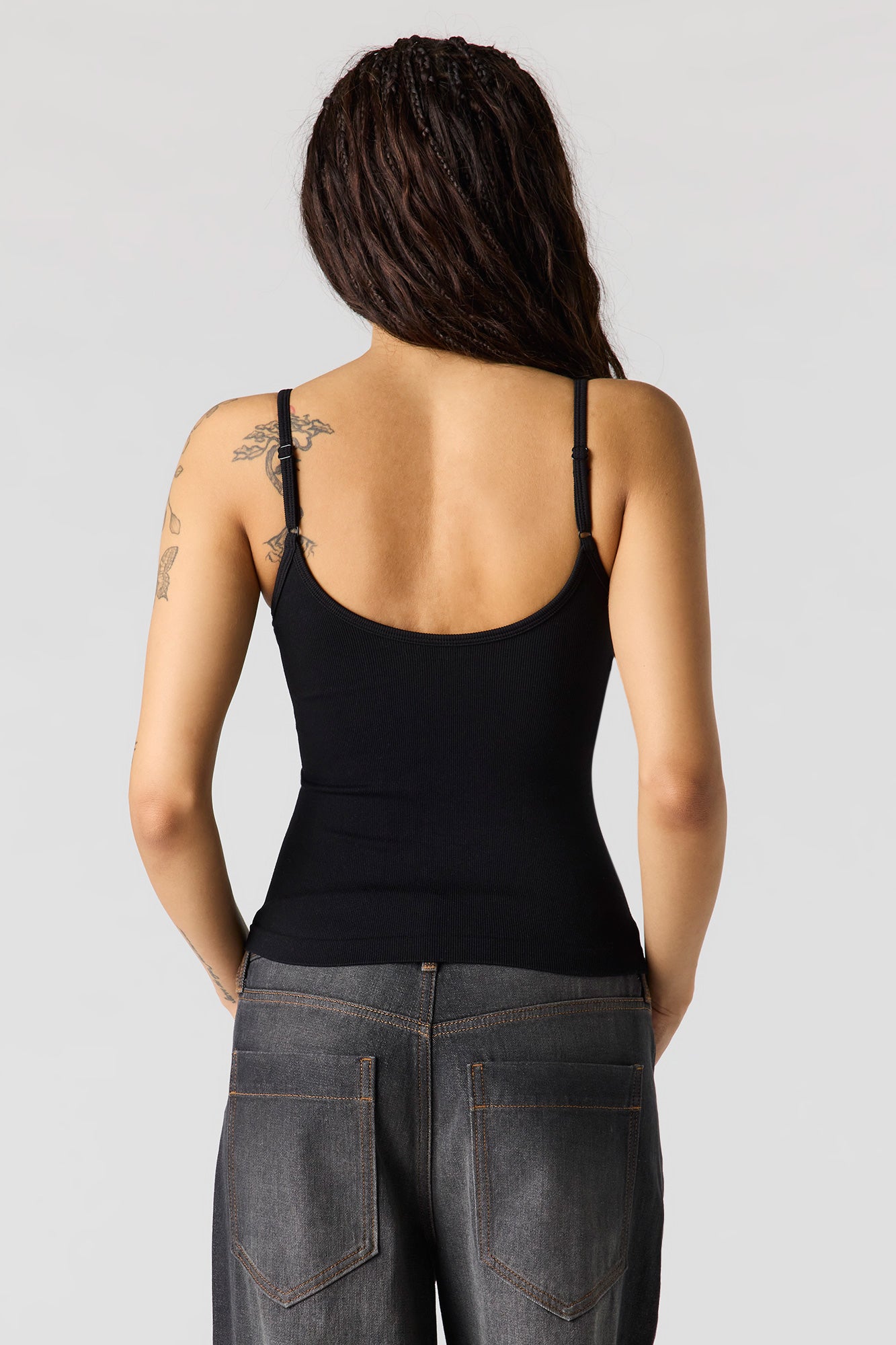 Braless Seamless Ribbed V-Neck Cami