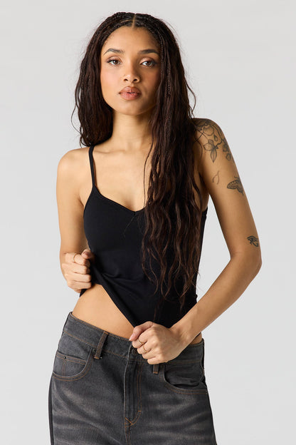 Braless Seamless Ribbed V-Neck Cami