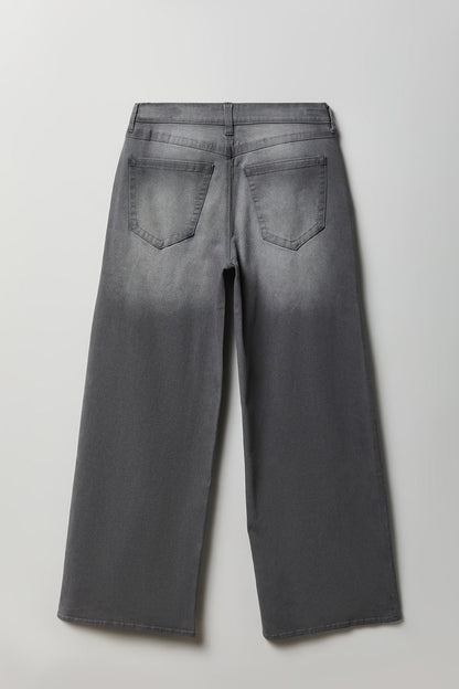 Soho Stretch Mid Rise Super Baggy Grey Jean