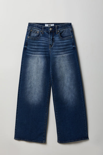 Soho Stretch Mid Rise Super Baggy Dark Jean