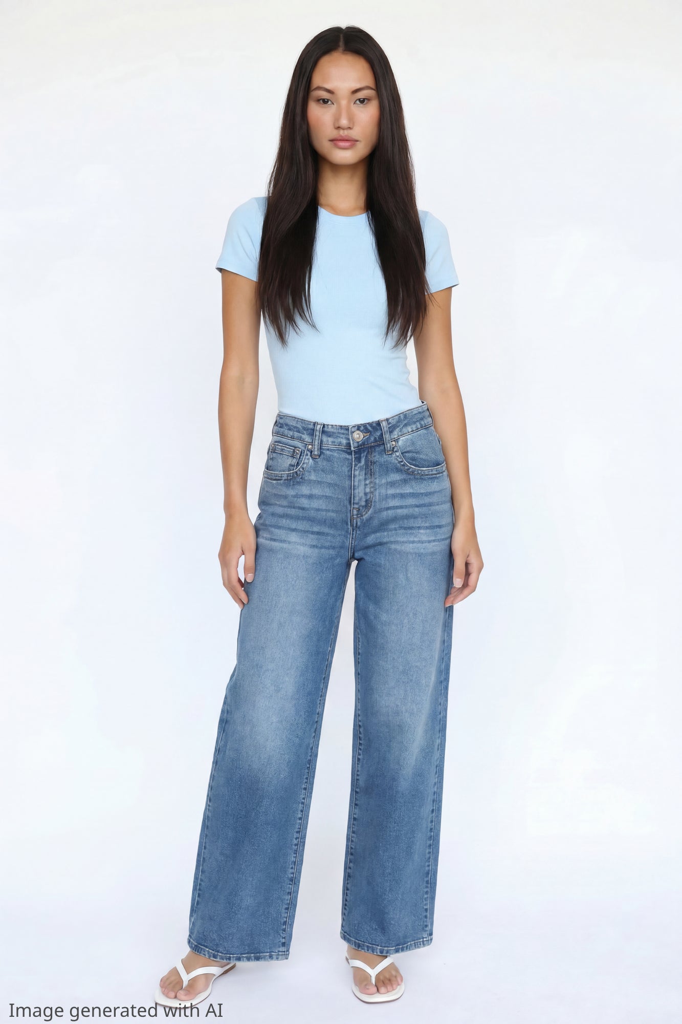 Stretch Mid Rise Super Baggy Medium Jean