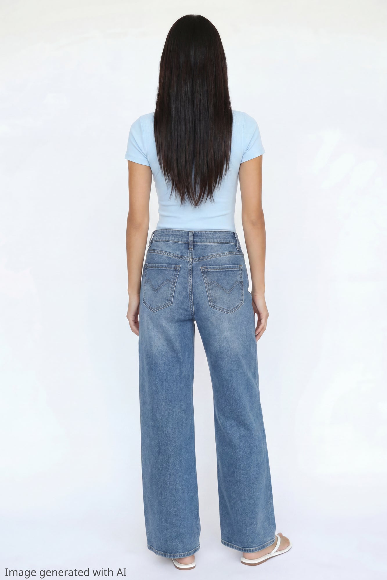 Stretch Mid Rise Super Baggy Medium Jean