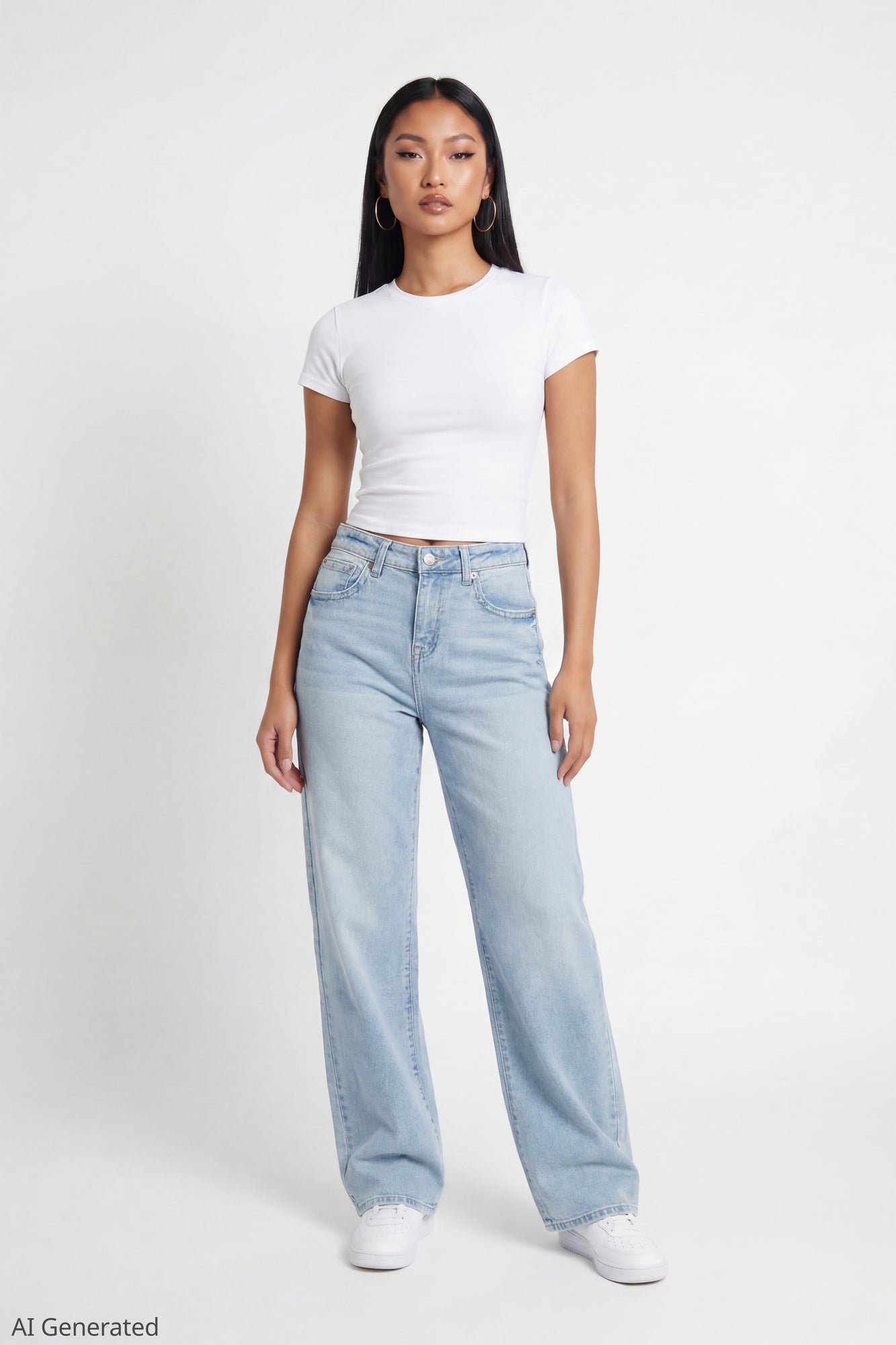 Soho Stretch Mid Rise Super Baggy Light Jean