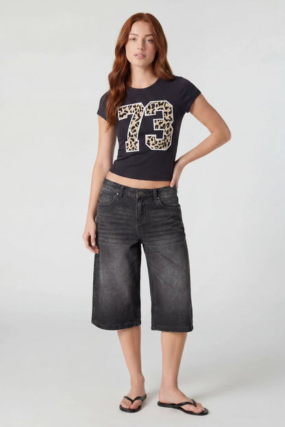 Graphic Ribbed T-Shirt