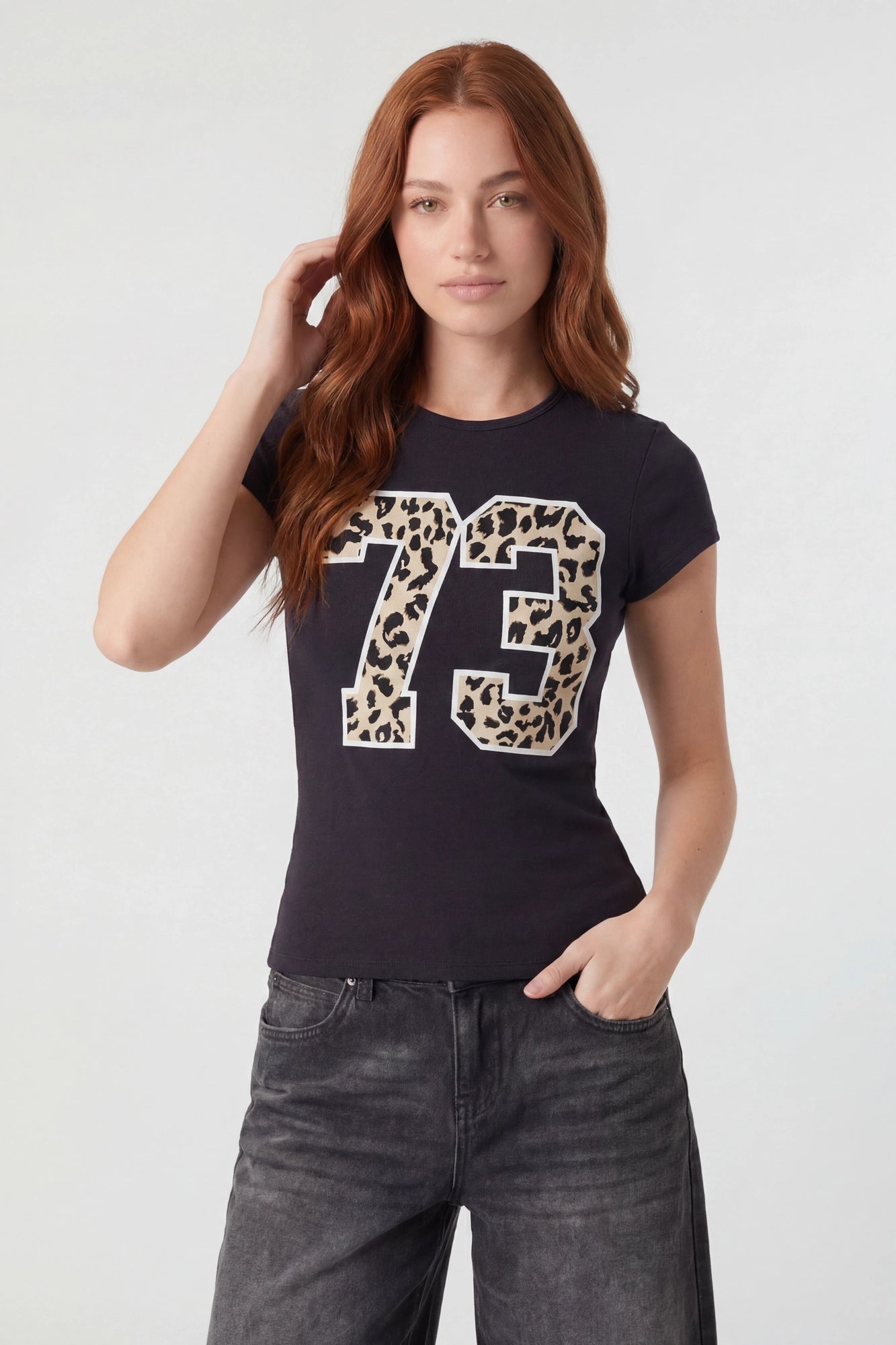 Graphic Ribbed T-Shirt