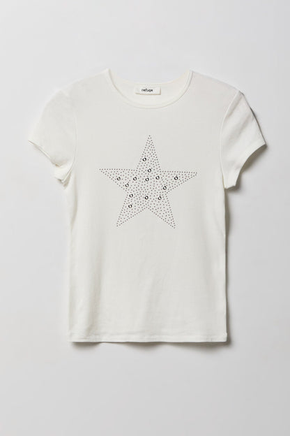 Graphic Ribbed T-Shirt