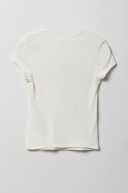 Graphic Ribbed T-Shirt