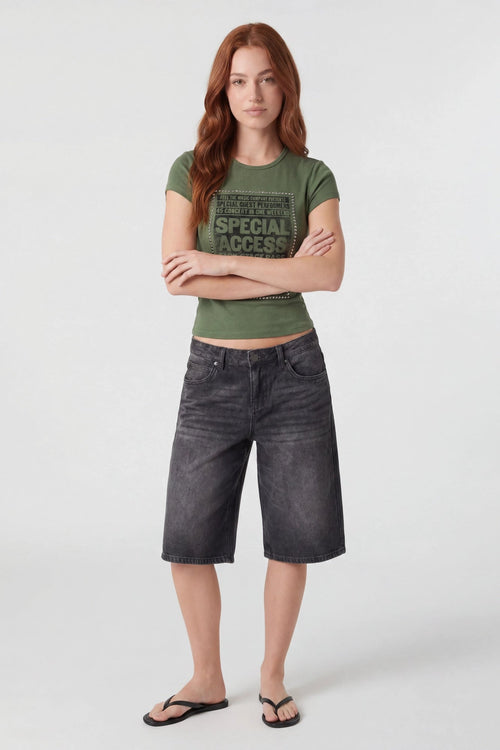 Graphic Ribbed T-Shirt