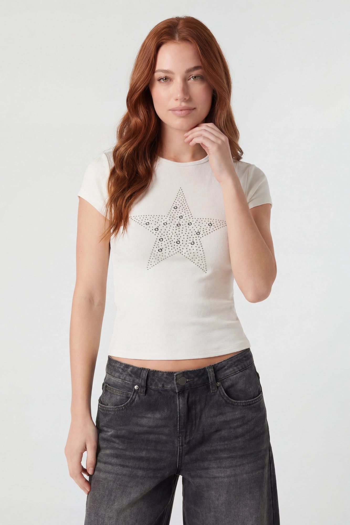 Graphic Ribbed T-Shirt