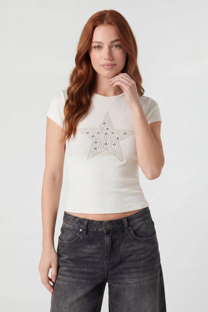 Graphic Ribbed T-Shirt