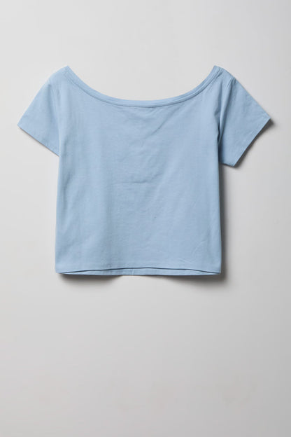 Off Shoulder Graphic T-Shirt