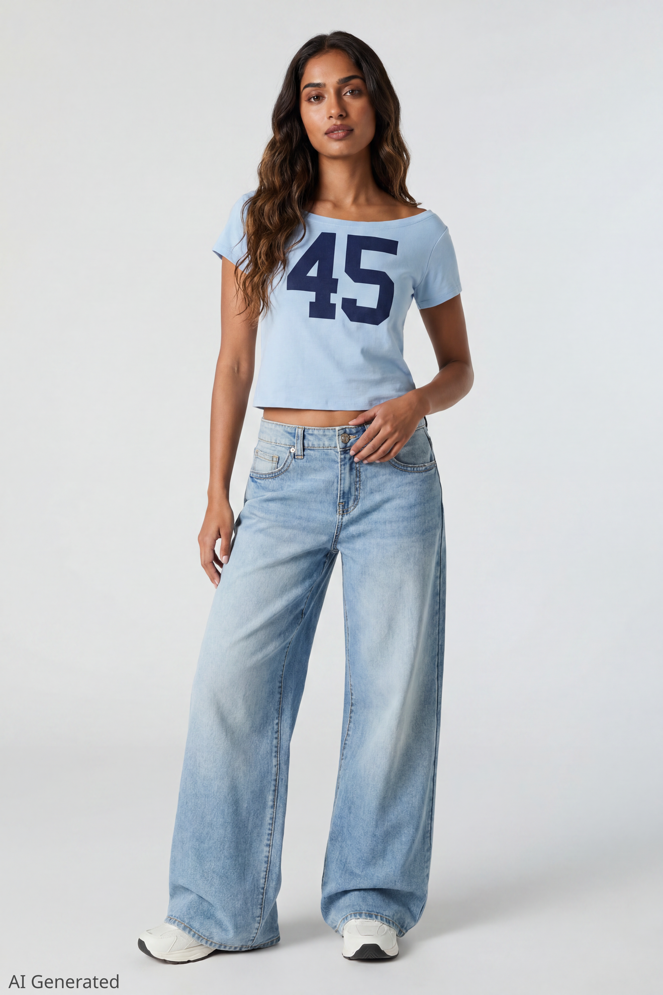 Off Shoulder Graphic T-Shirt