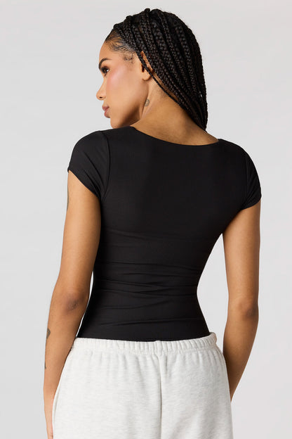Contour Ribbed Square Neck Bodysuit