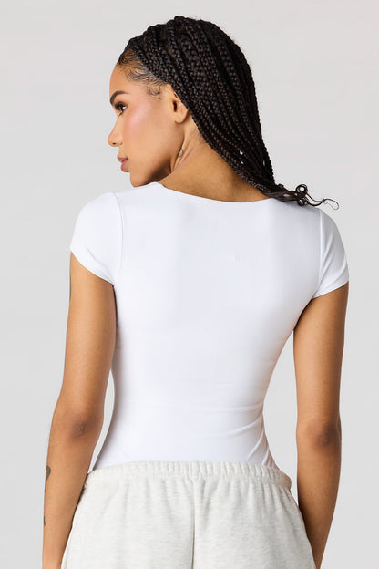 Contour Ribbed Square Neck Bodysuit