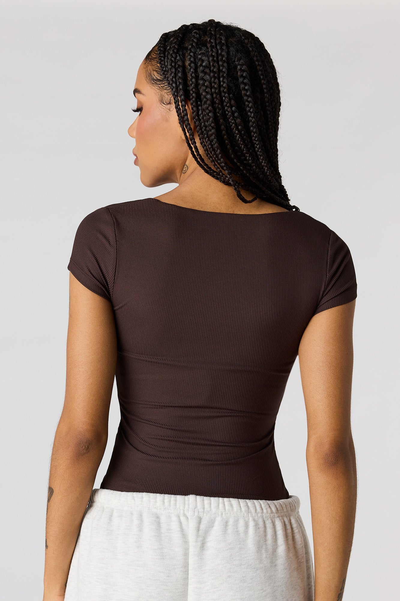 Contour Ribbed Square Neck Bodysuit