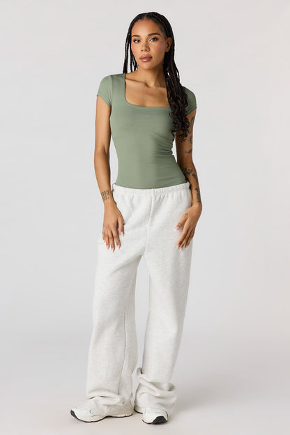 Contour Ribbed Square Neck Bodysuit