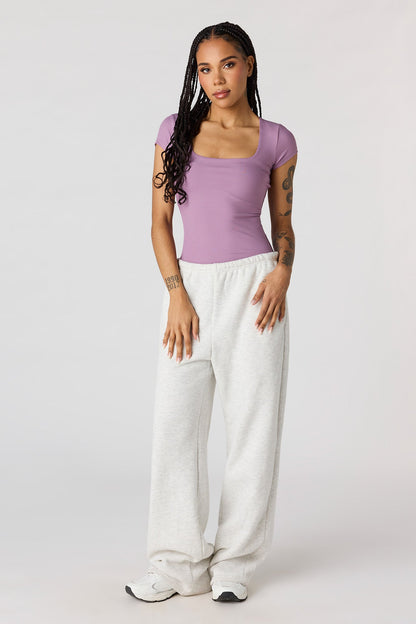 Contour Ribbed Square Neck Bodysuit