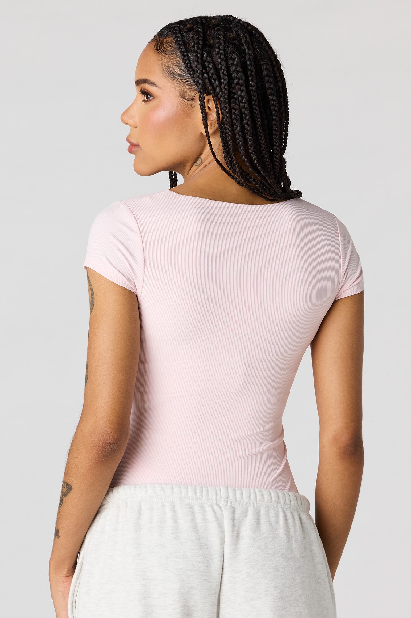 Contour Ribbed Square Neck Bodysuit