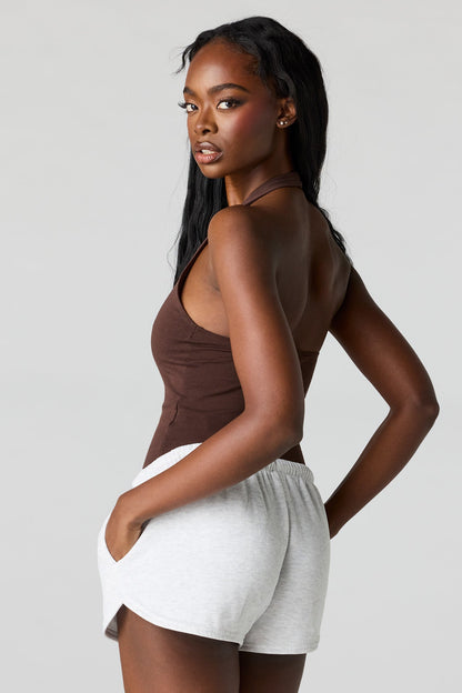 V-Neck Halter Bodysuit
